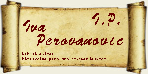 Iva Perovanović vizit kartica